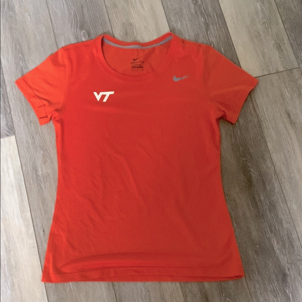 Nike Virginia Tech Dri- fit running exercise sports shirt size S